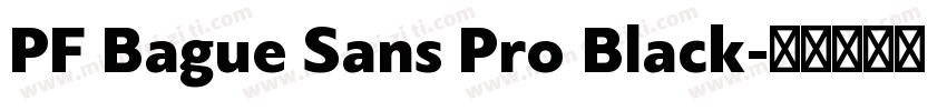 PF Bague Sans Pro Black字体转换